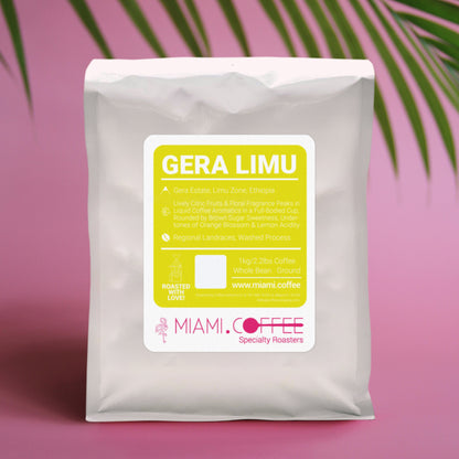 1KG bag Ethiopia Gera Limu Washed, Regional Landraces, Flavor Descriptors: Lemon, Brown Sugar, Black Tea, Full Body